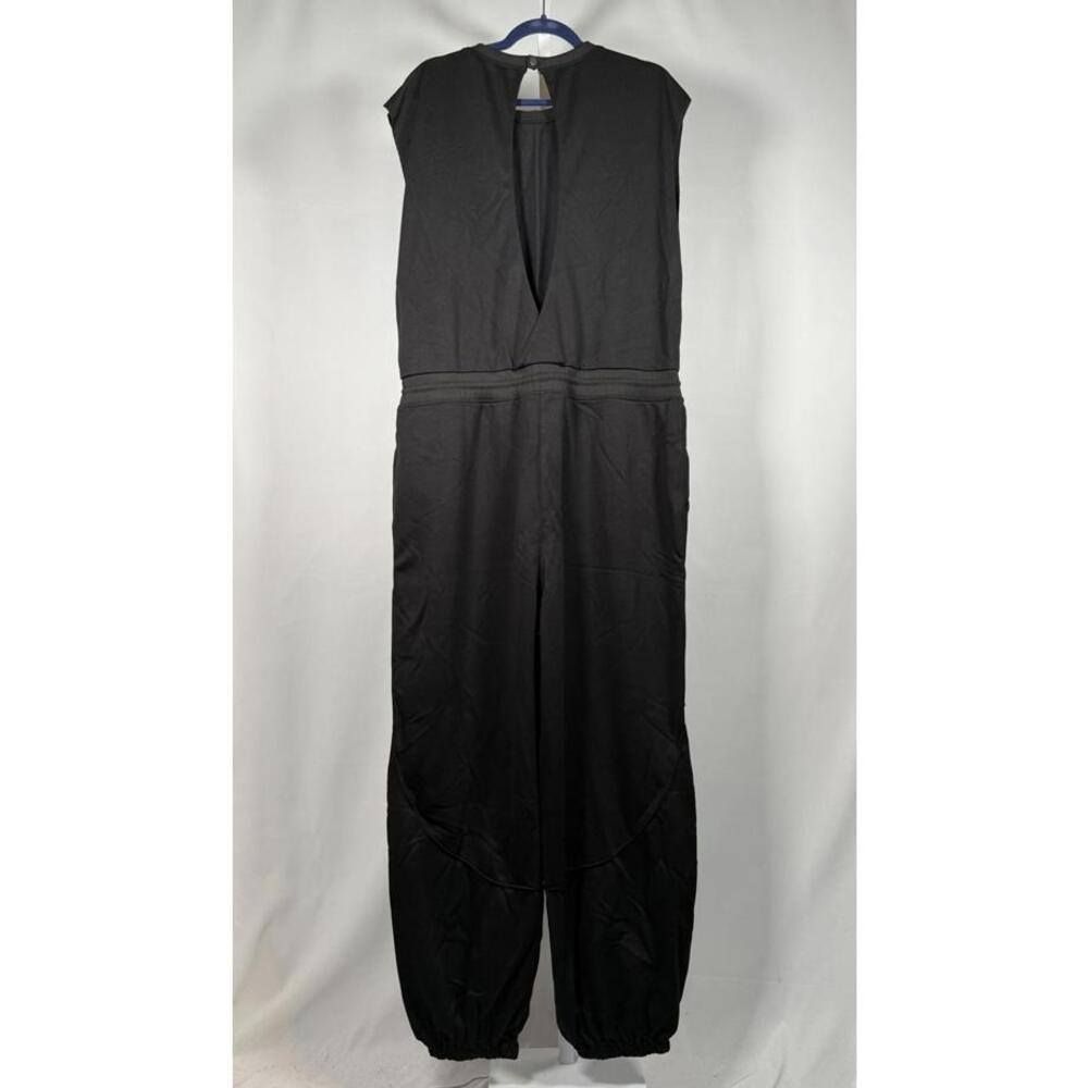 NWT Halara Black Sleeveless Jumpsuit Drawstring Waist Women’s Size XL - Picture 3 of 6
